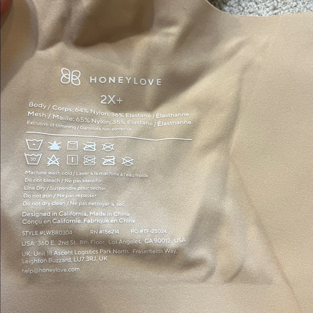 Honeylove CrossOver Bra Nude Blush Size 2X+